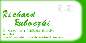 richard ruboczki business card