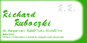 richard ruboczki business card